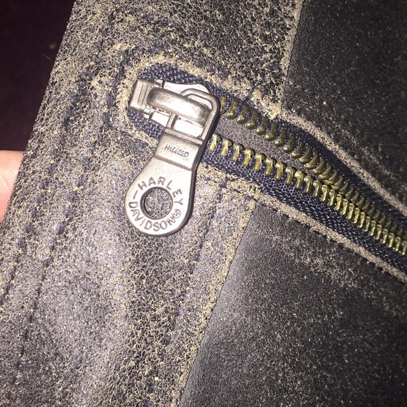 Harley Davidson distressed leather jacket - Picture 6 of 8